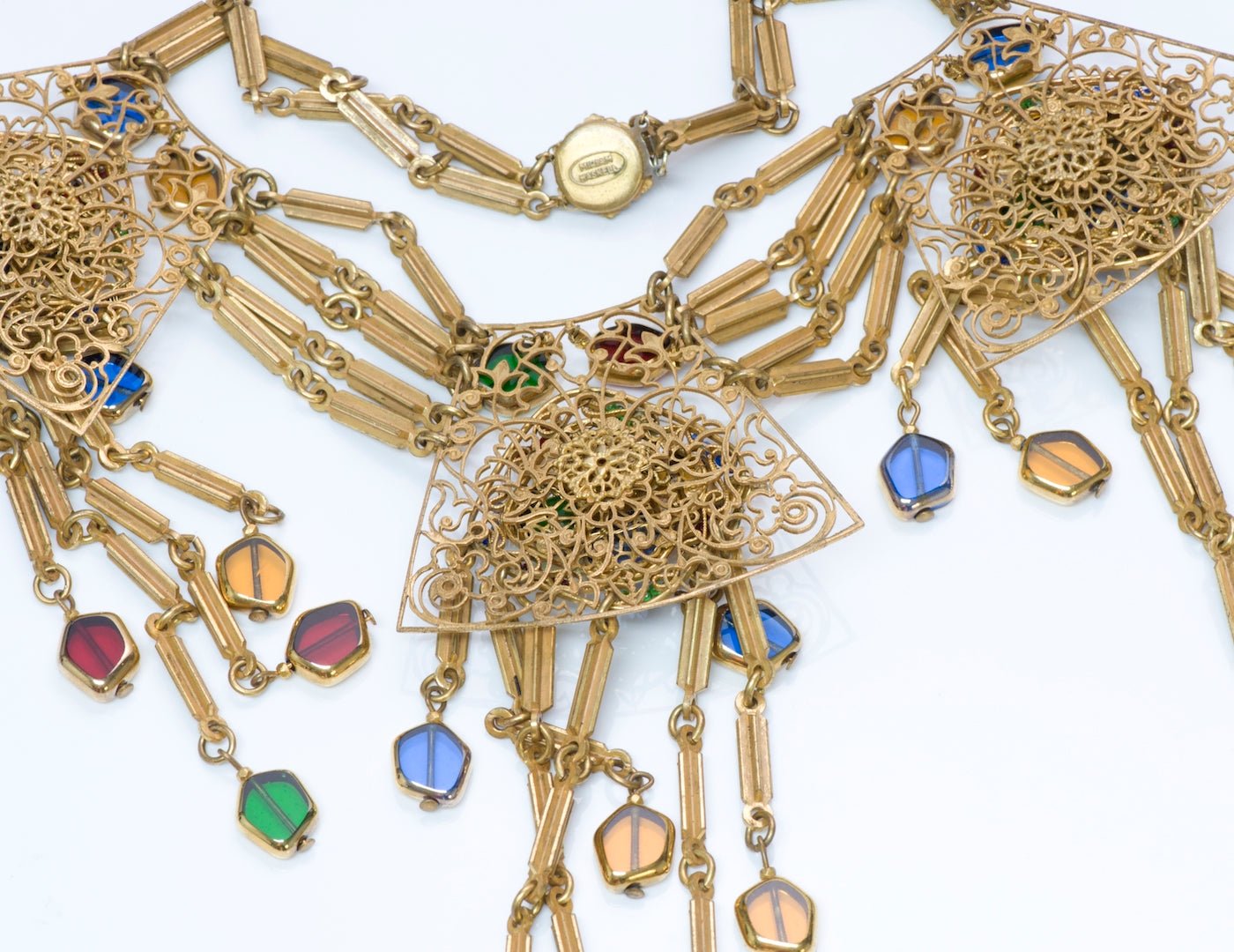 Miriam Haskell Robert Clark Gripoix Glass Necklace & Earrings Set