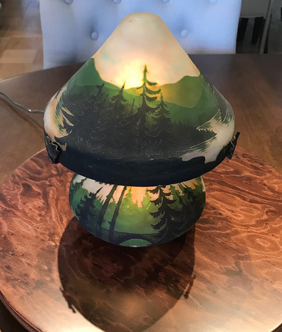 Muller Frères Lunéville Cameo Glass Lamp