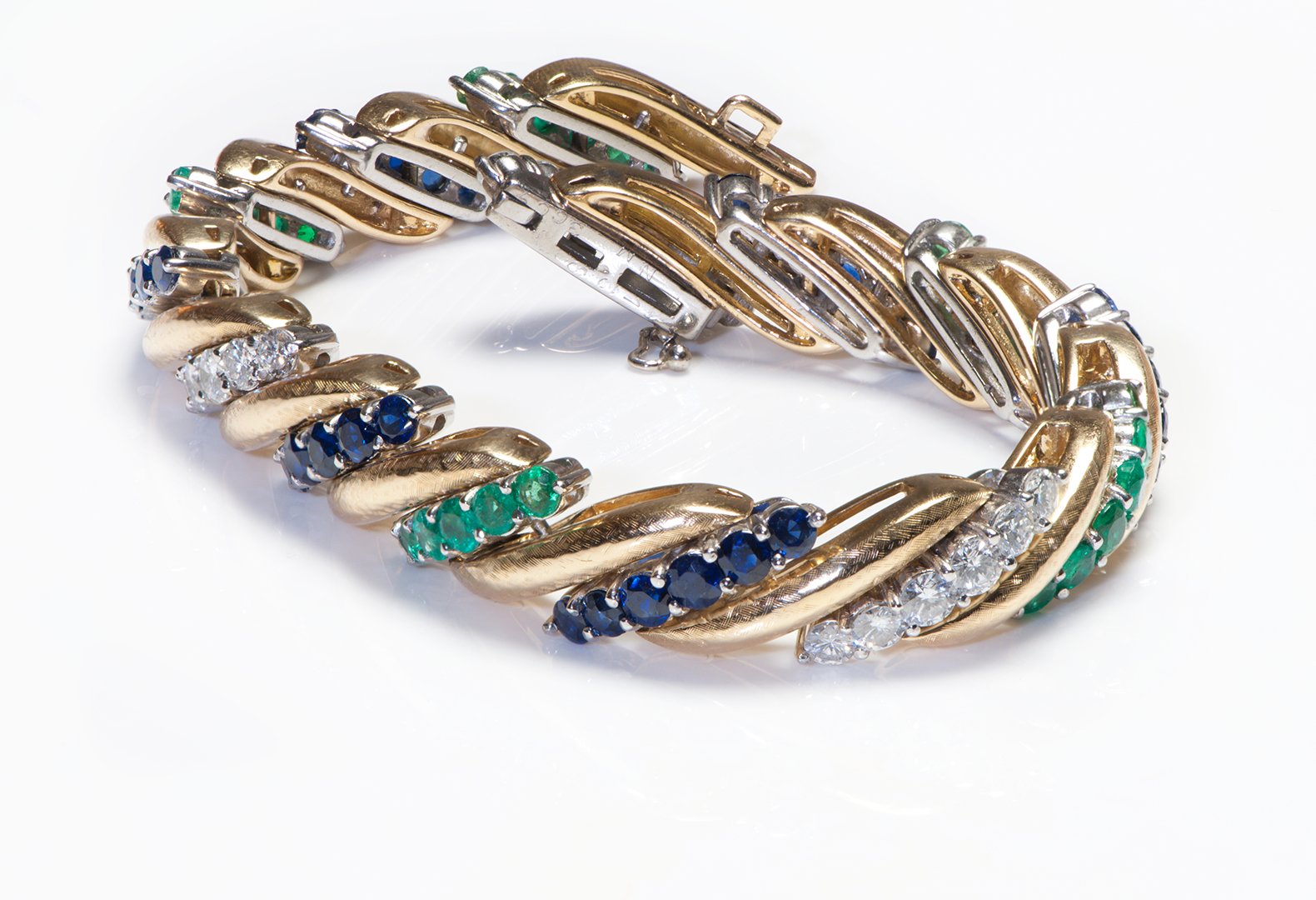 Multicolored Gemstone 18K Gold Bracelet