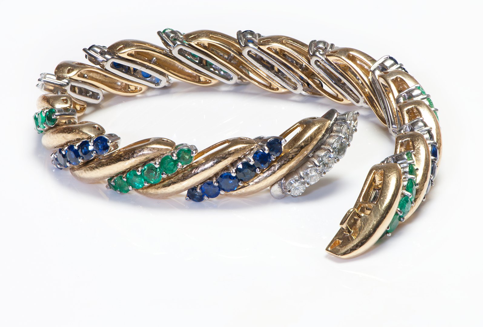 Multicolored Gemstone 18K Gold Bracelet