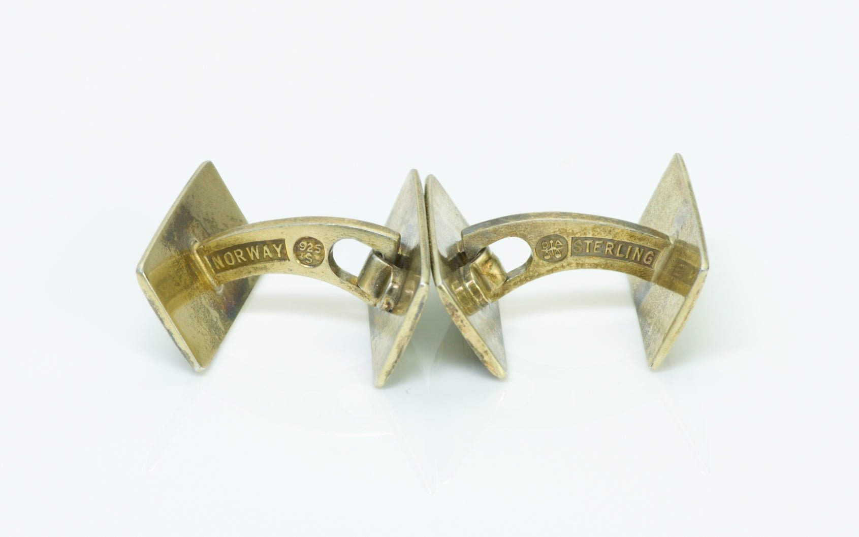 Norway Enamel Sterling Silver Cufflinks