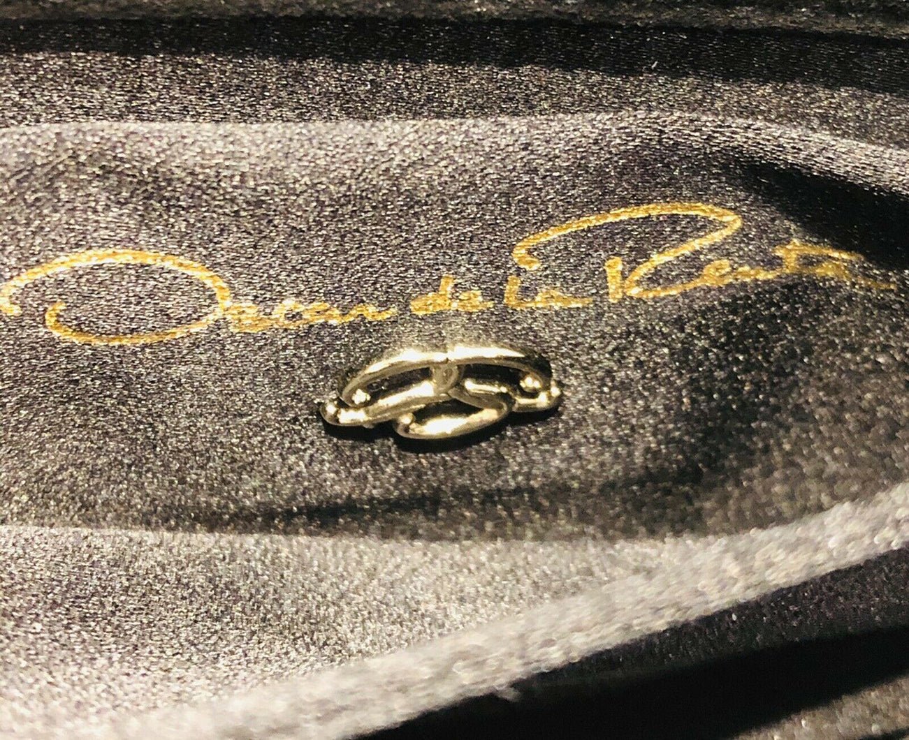 Oscar de la Renta Black Suede Turquoise Tassel Clutch Bag