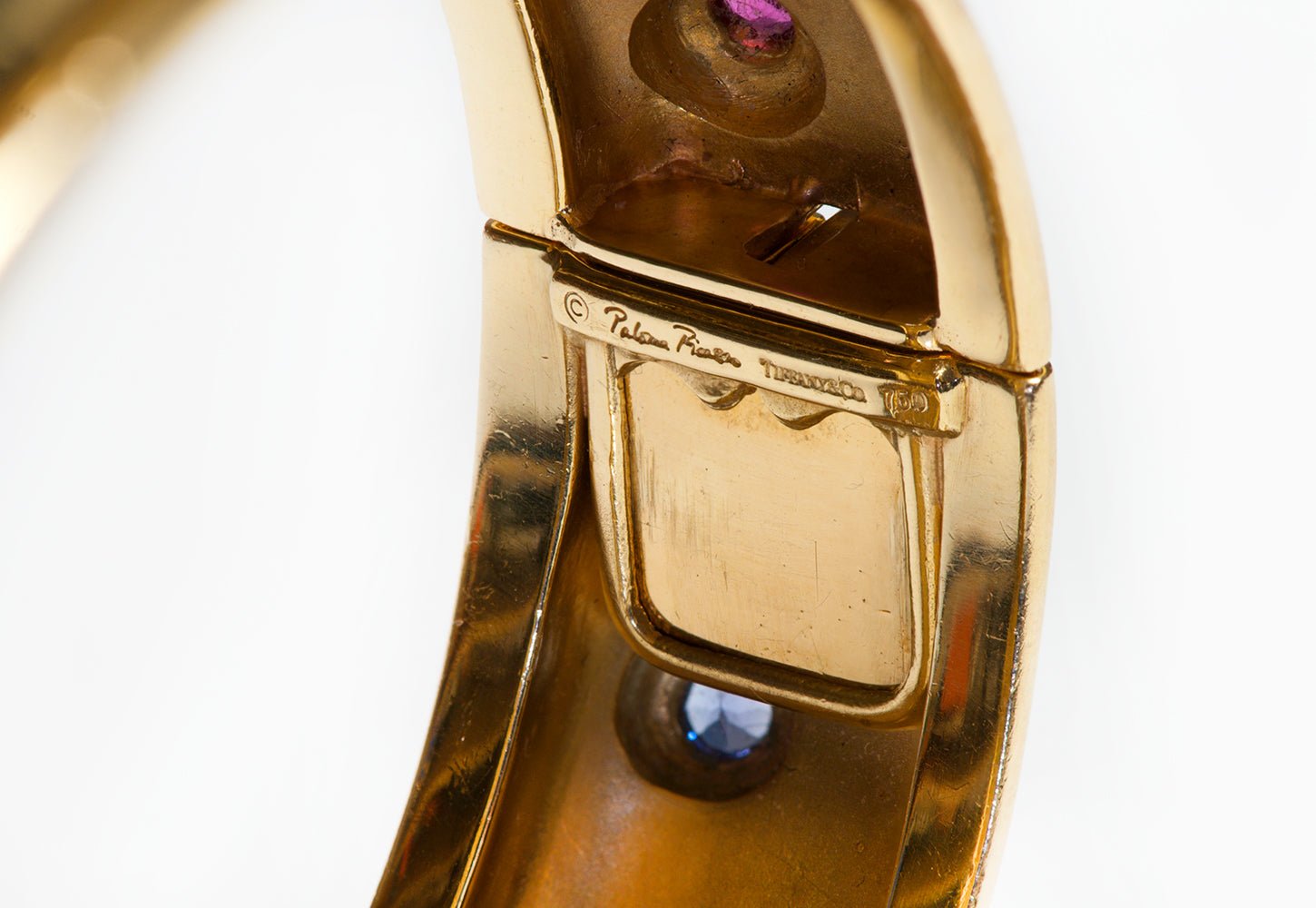 Paloma Picasso Tiffany & Co. 18 Karat Gold Gemstone Bangle-Bracelet