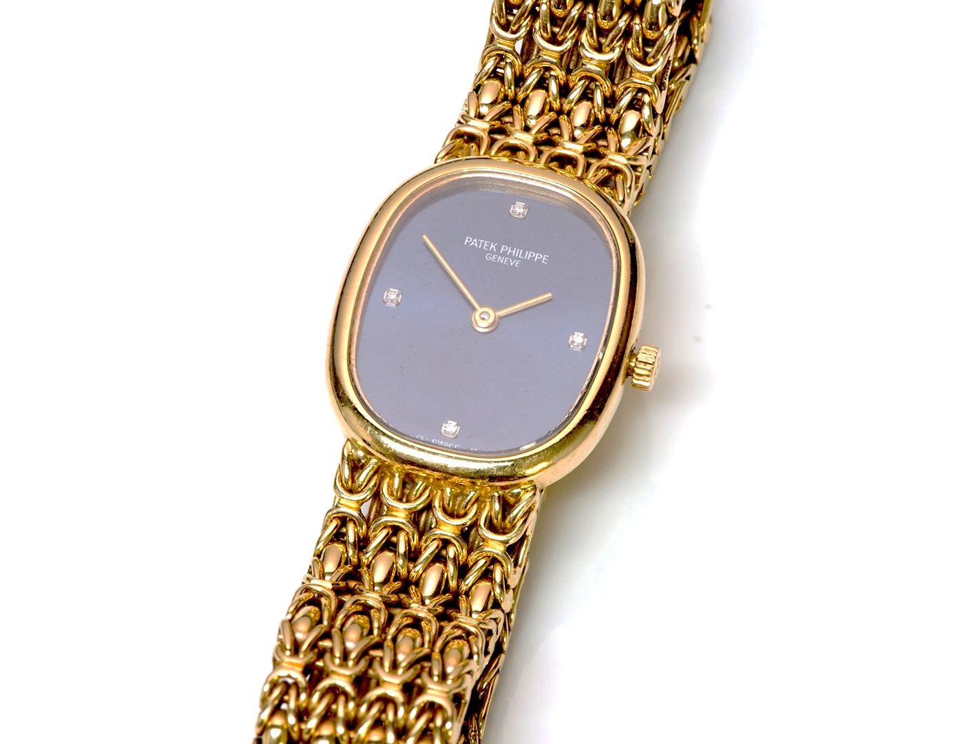Patek Philippe Ellipse 18K Yellow Gold Diamond Watch