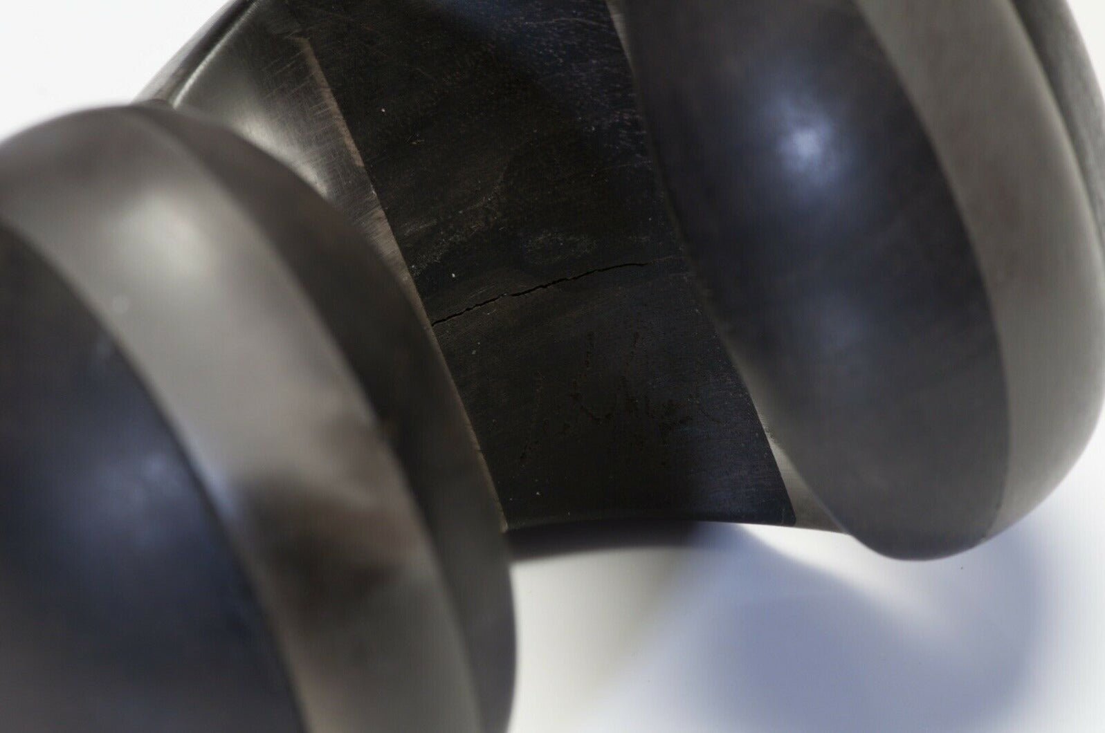 Patricia Von Musulin Wide Brown Wood Lucite Cuff Bracelet