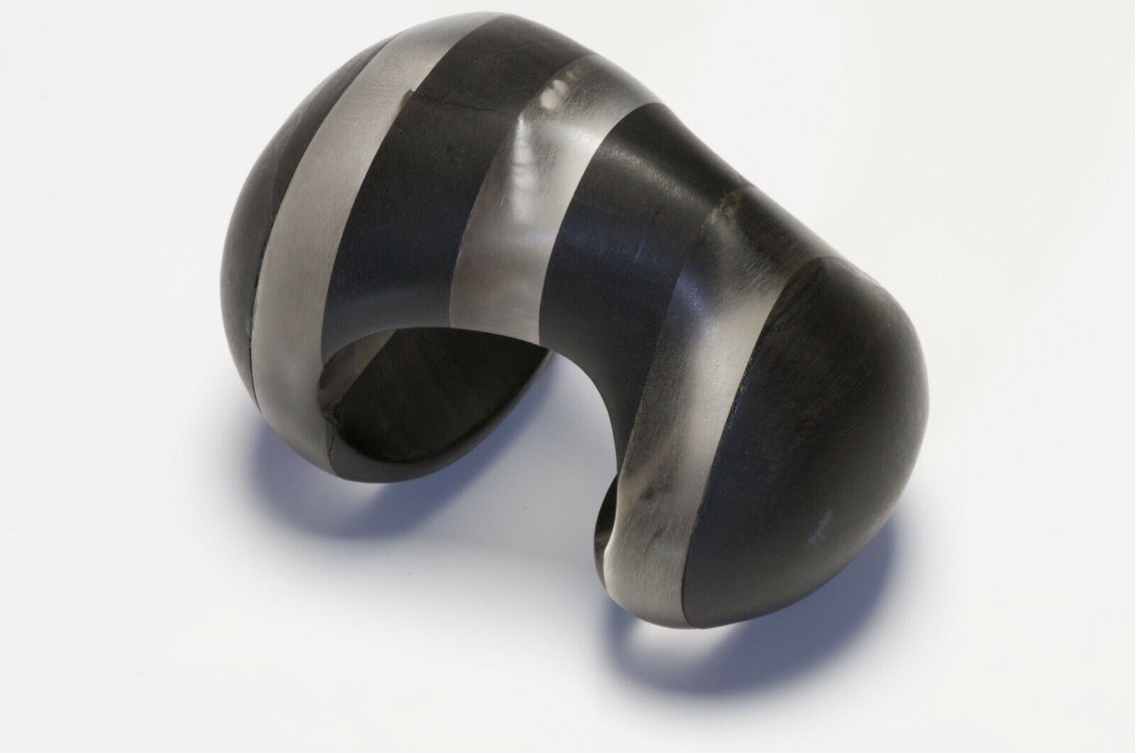 Patricia Von Musulin Wide Brown Wood Lucite Cuff Bracelet