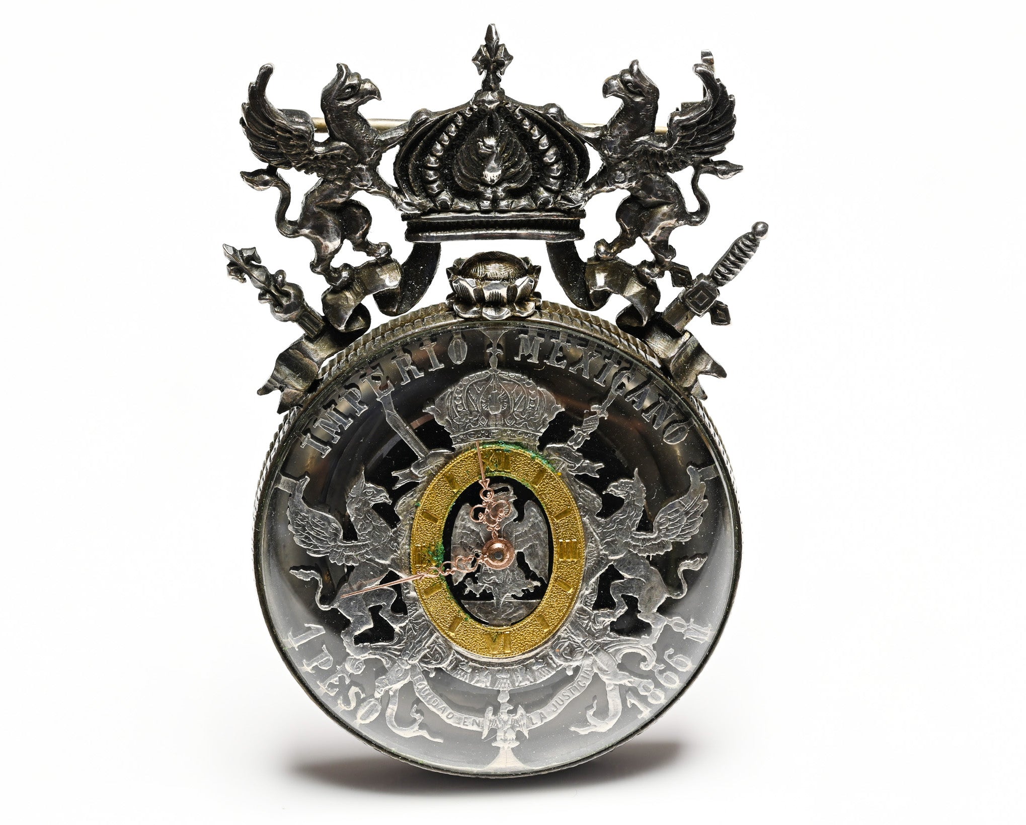 Paul Flato Sterling Silver Brooch Manual Wind Watch