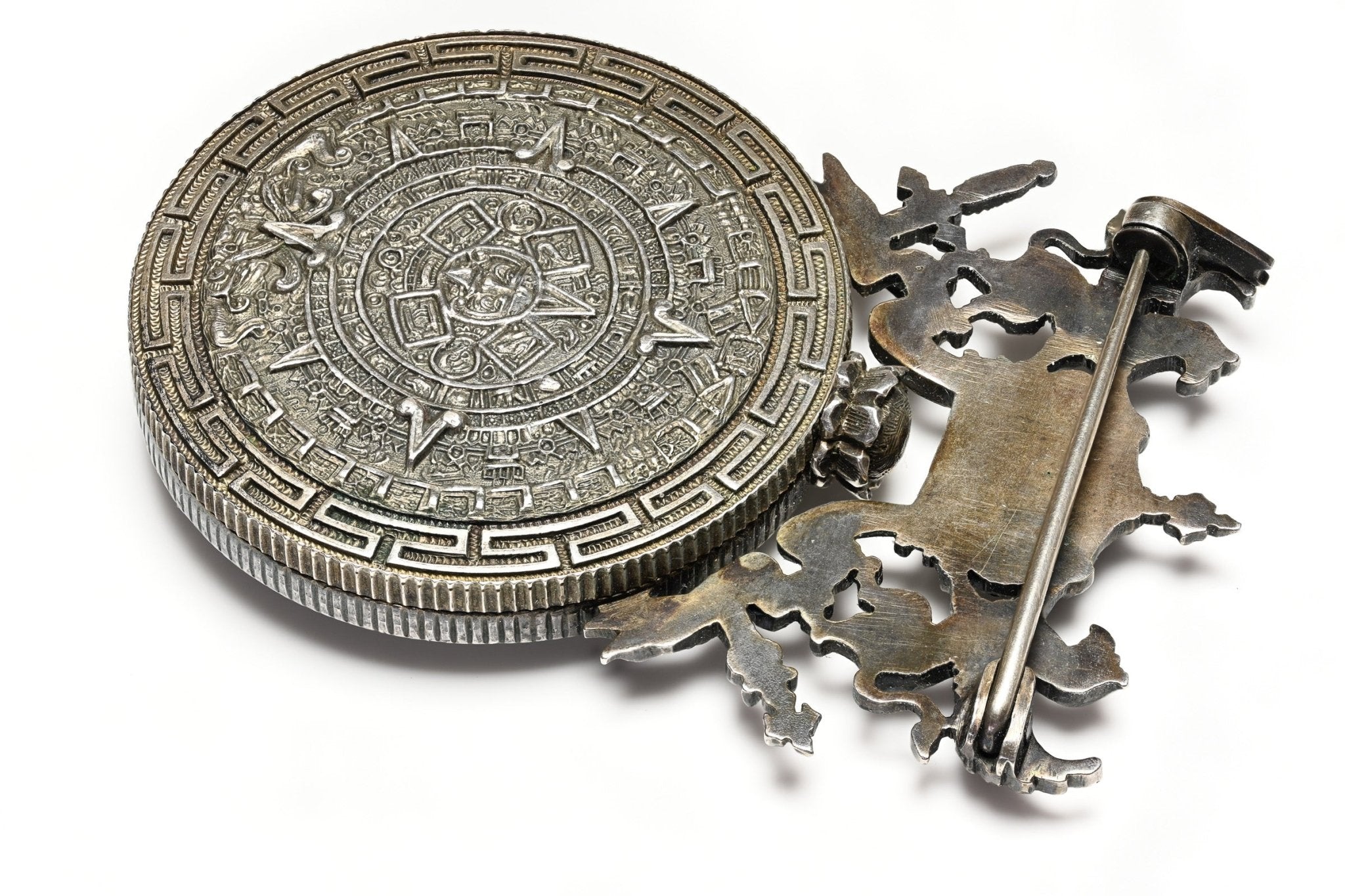 Paul Flato Sterling Silver Brooch Manual Wind Watch