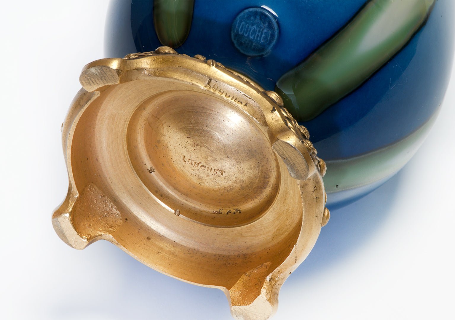 Paul Louchet Art Nouveau Cabinet Porcelain Vase