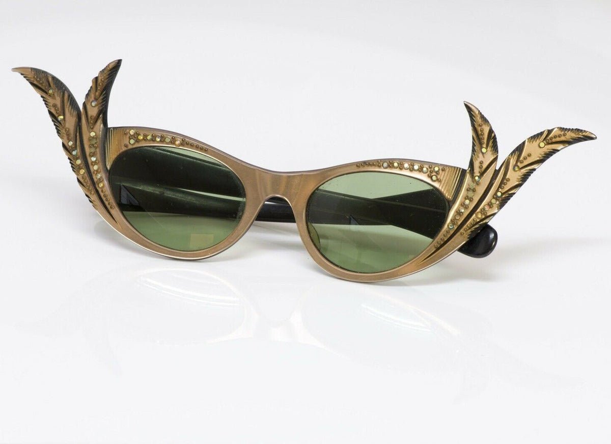 Etelunettes Matra Anis Sunglasses. Green color with Feather Design. 54/15/135 Sunglasses - Ete Lunettes main image 3