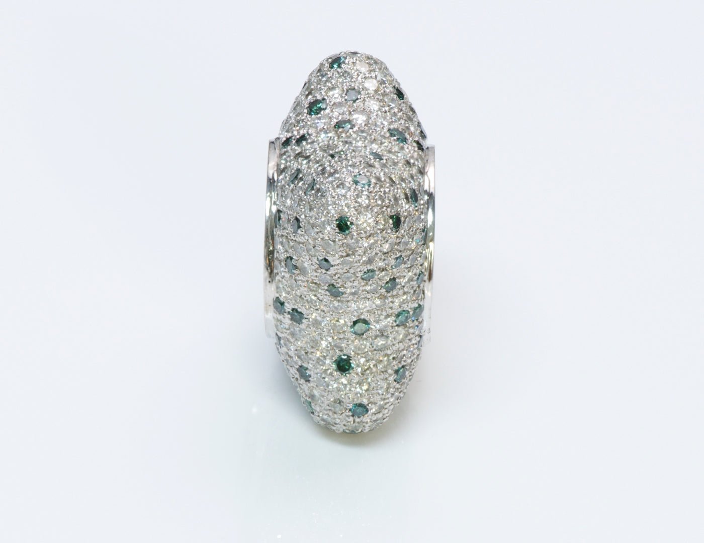 Pave Fancy Diamond Gold Ring