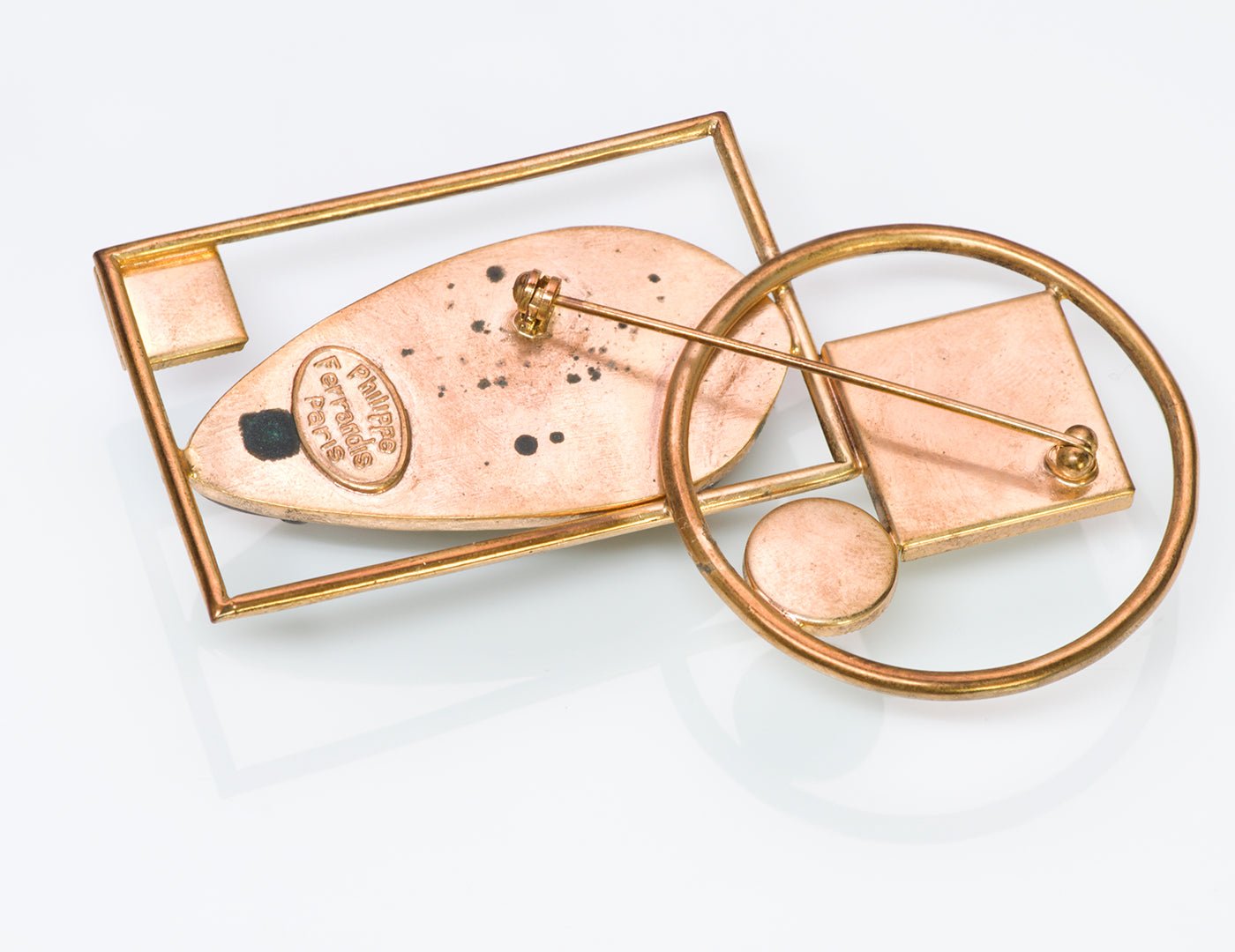 Philippe Ferrandis Mother of Pearl African Masque Brooch
