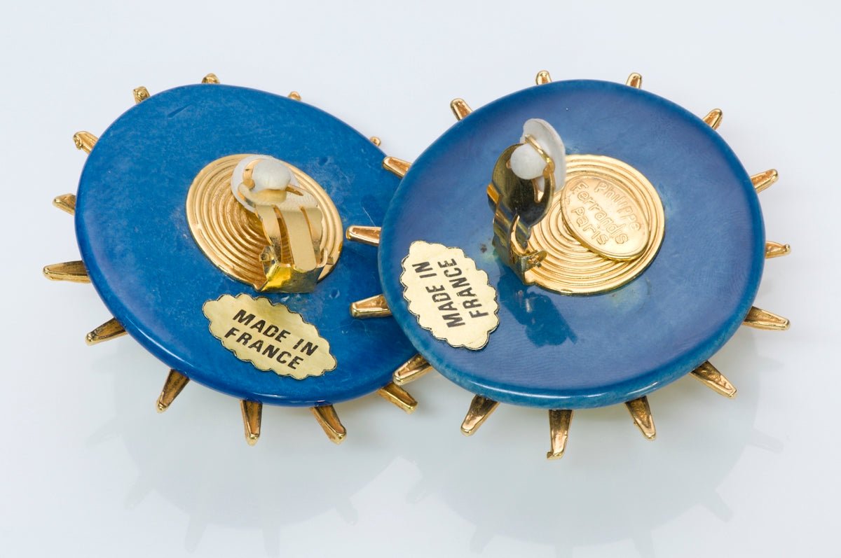 Philippe Ferrandis Paris Ceramic Sun Earrings