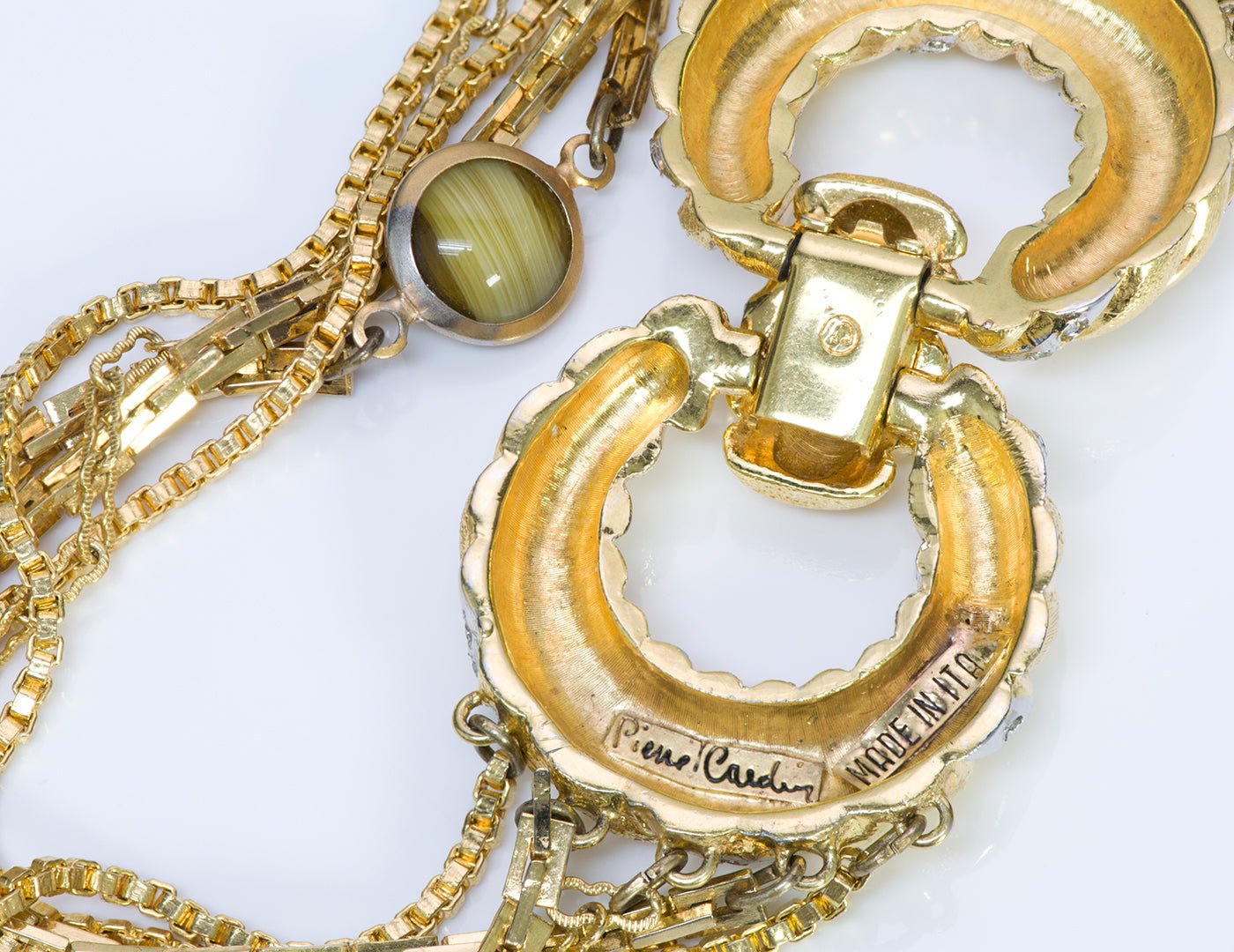 Pierre Cardin Multi Chain Glass Necklace