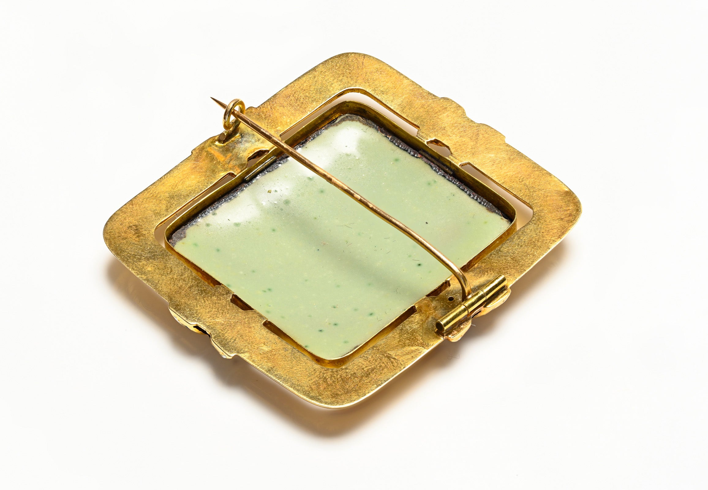 Victorian Gold Enamel Porcelain Portrait