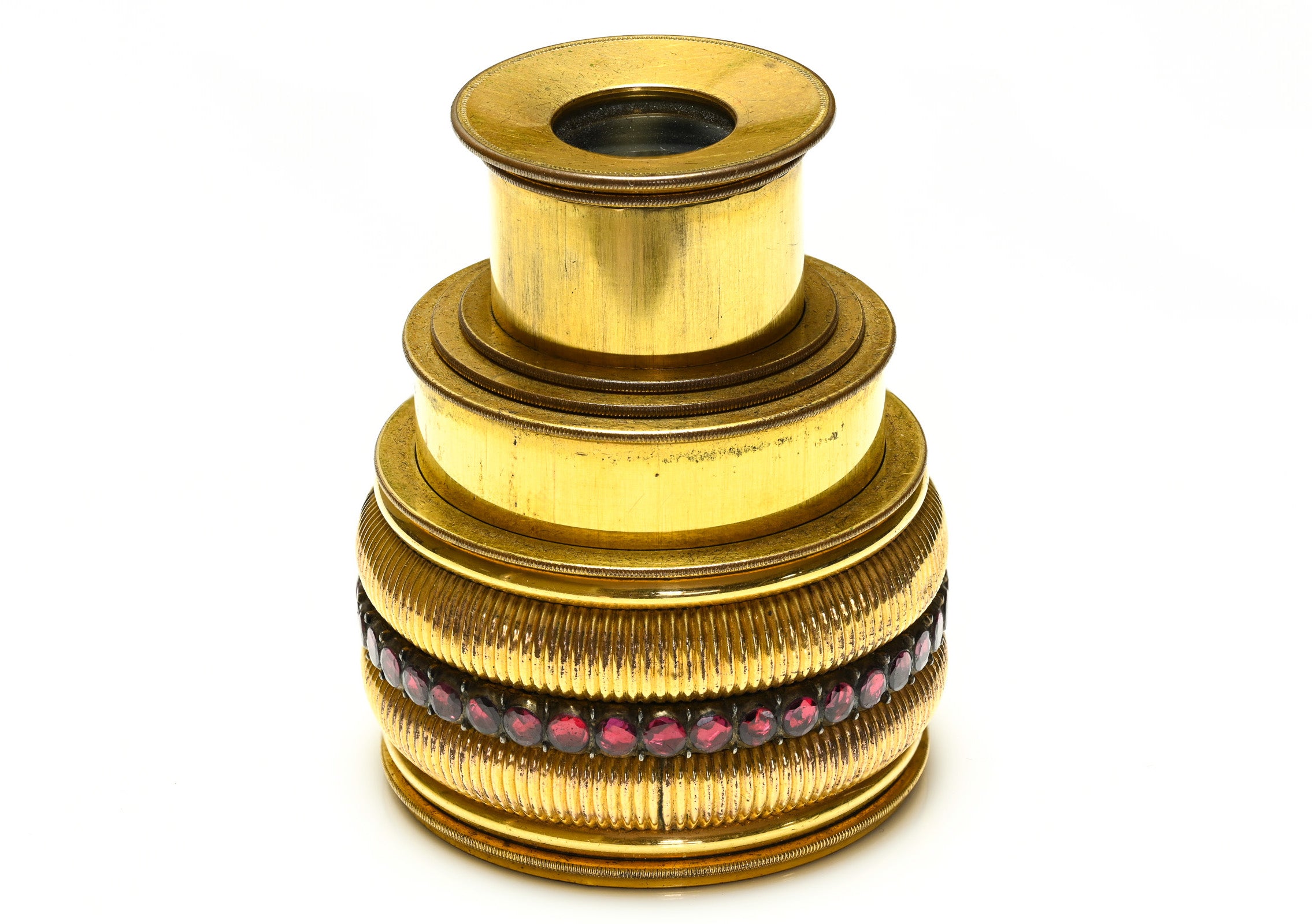 Early 19th Century Garnet-Set Miniature Spy Glass Telescope Georgian