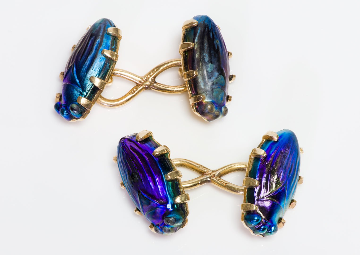 Louis Comfort Tiffany Cufflinks Scarabs