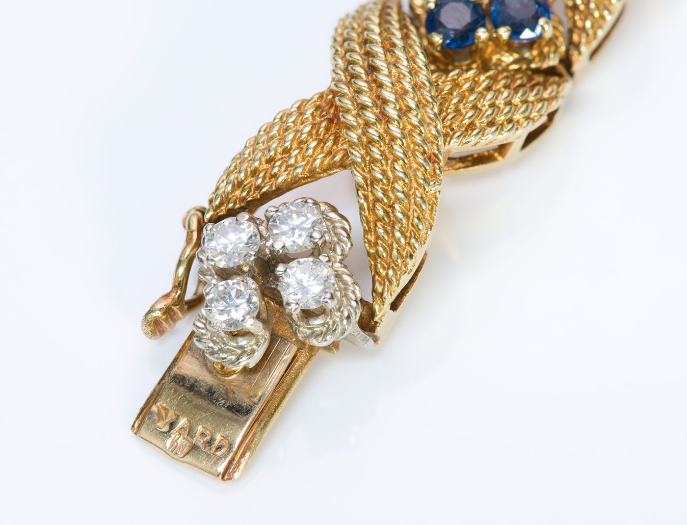 Raymond Yard Diamond Sapphire 18K Gold Bracelet
