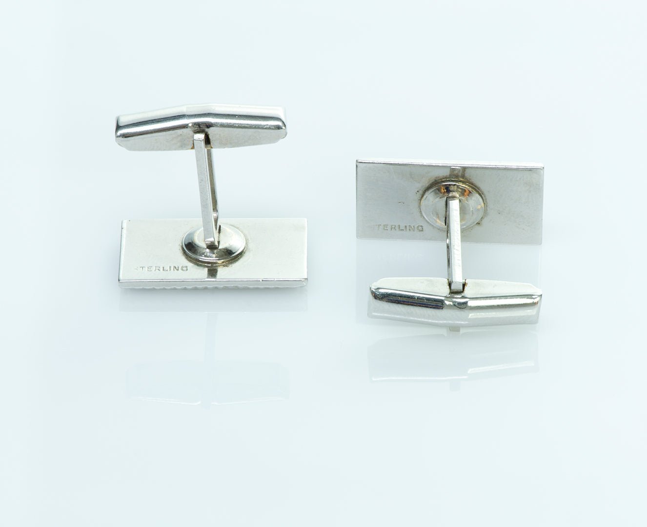 Red White & Blue Sterling Enamel Cufflinks