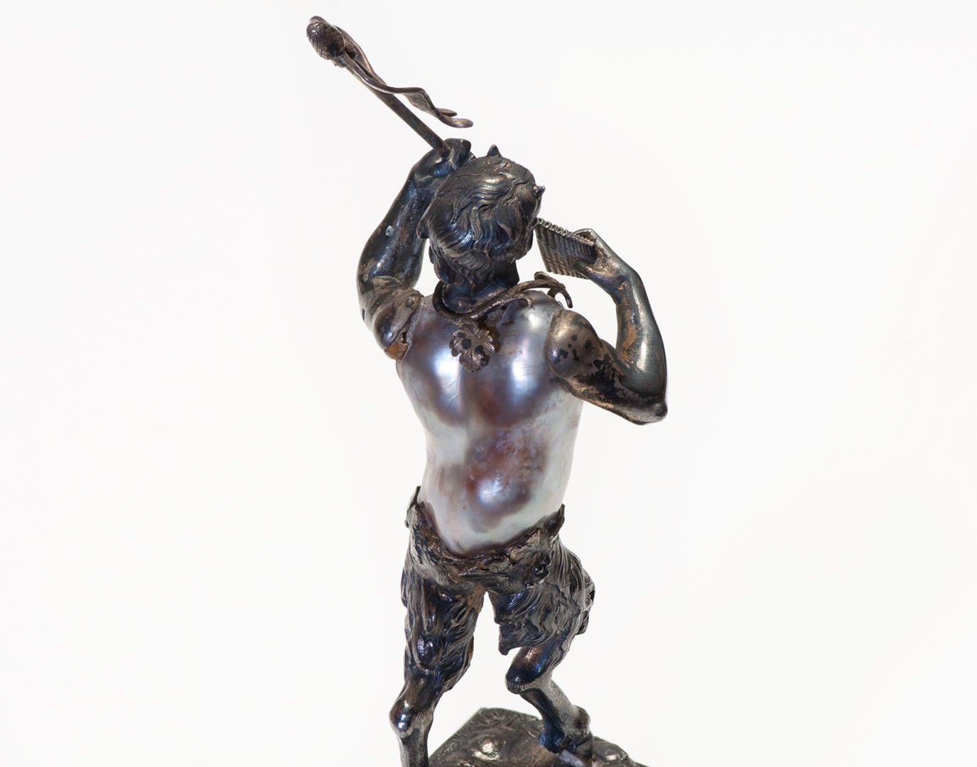 Renaissance Revival Silver Pearl Mythological Faun