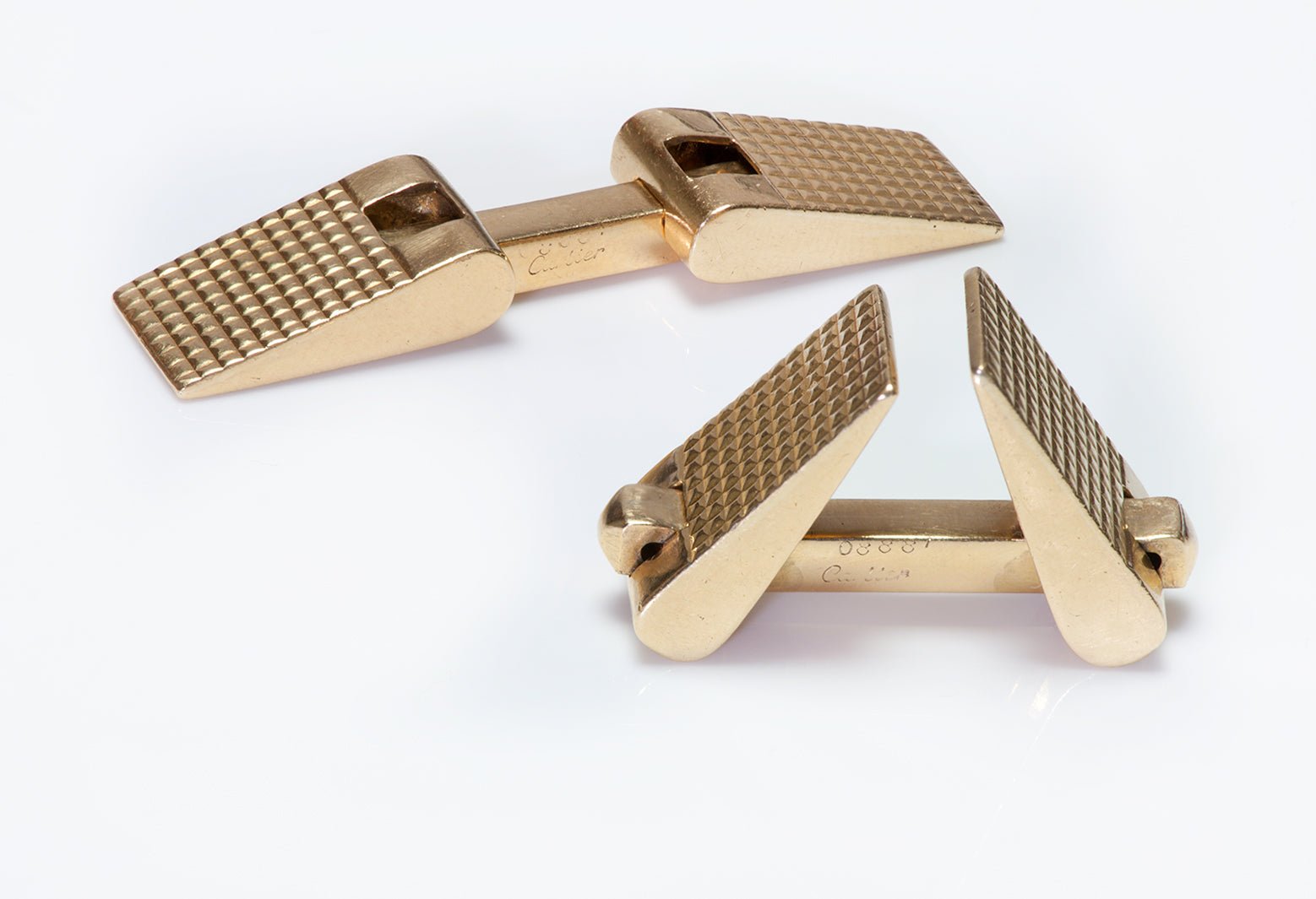 Retro Cartier 18K Yellow Gold Cufflinks