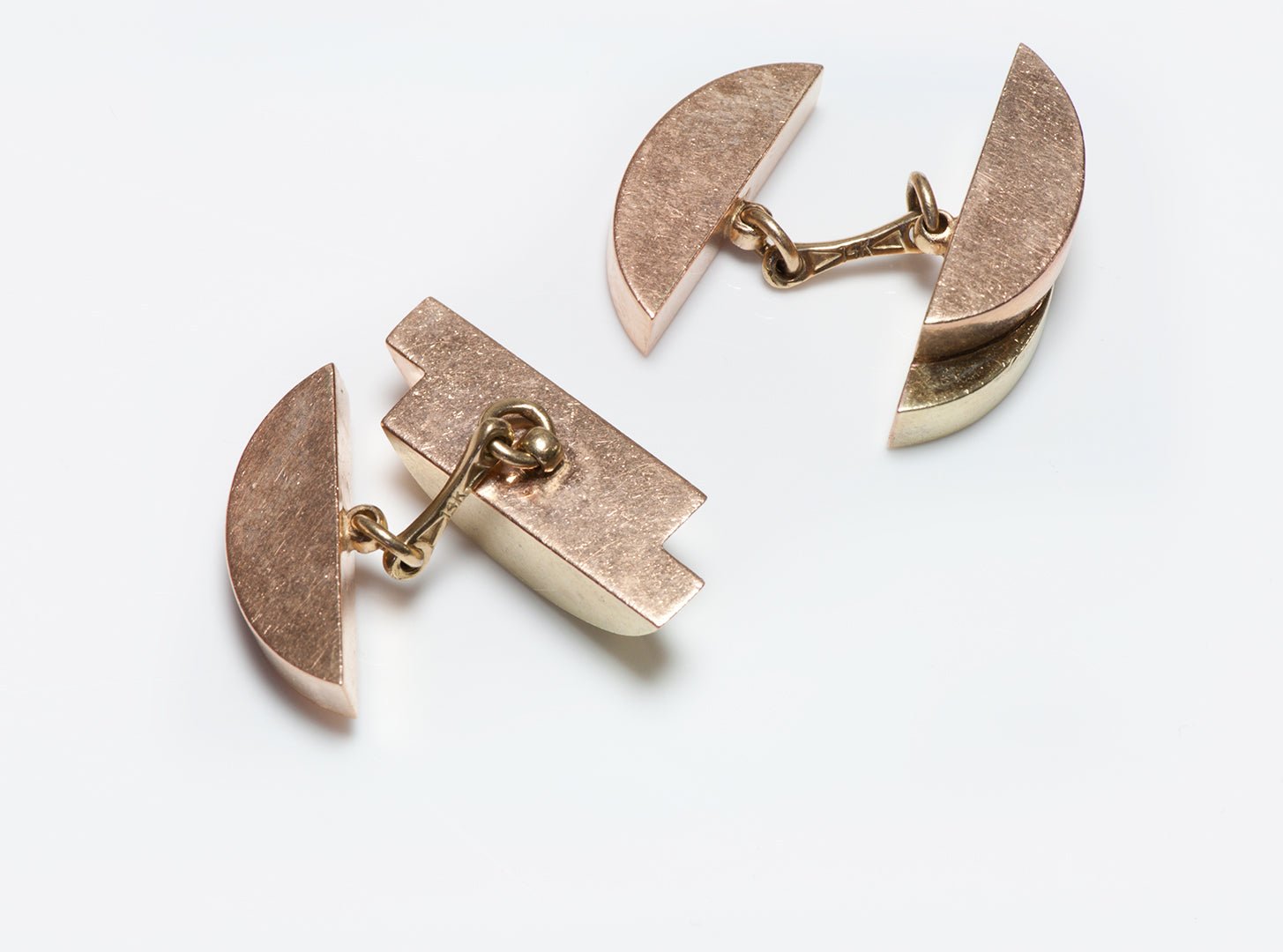 Retro Yellow Gold Cufflinks