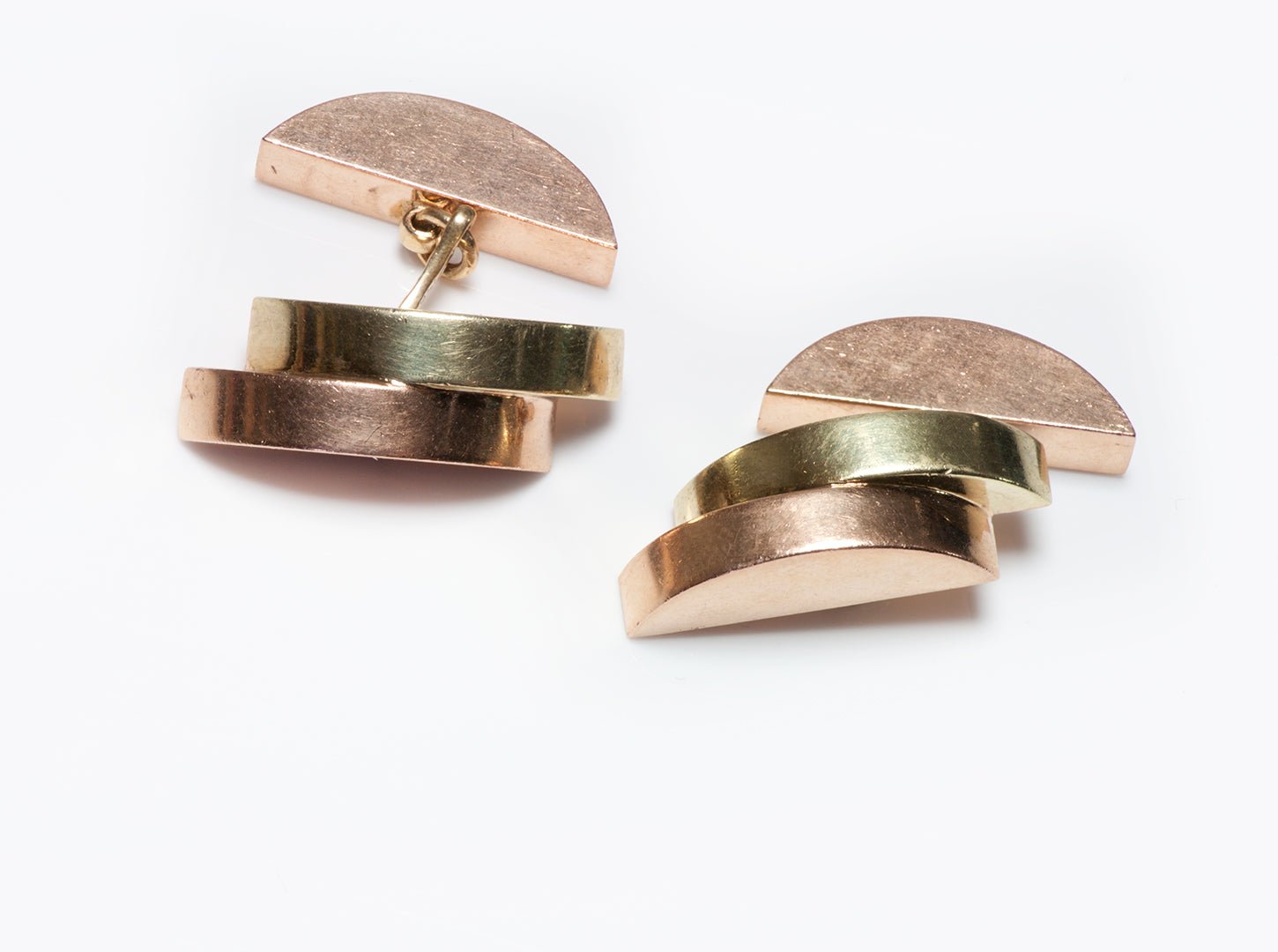 Retro Yellow Gold Cufflinks
