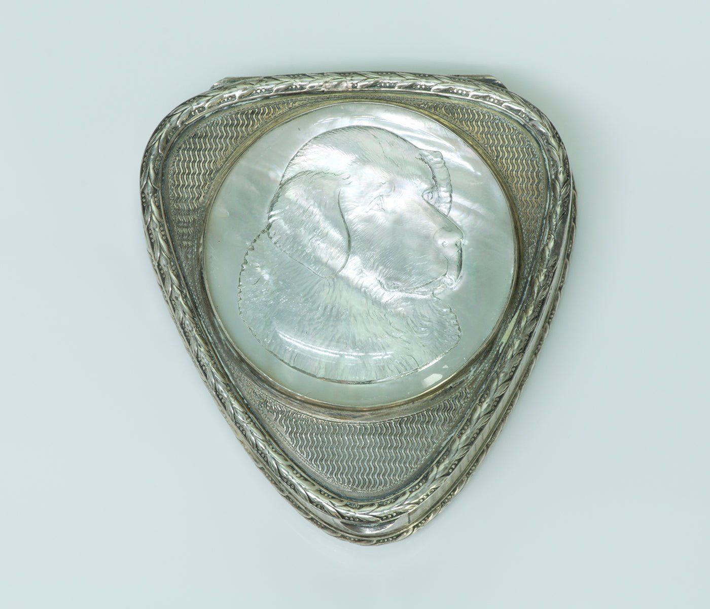 Reverse Crystal Labrador Engraved Silver Box