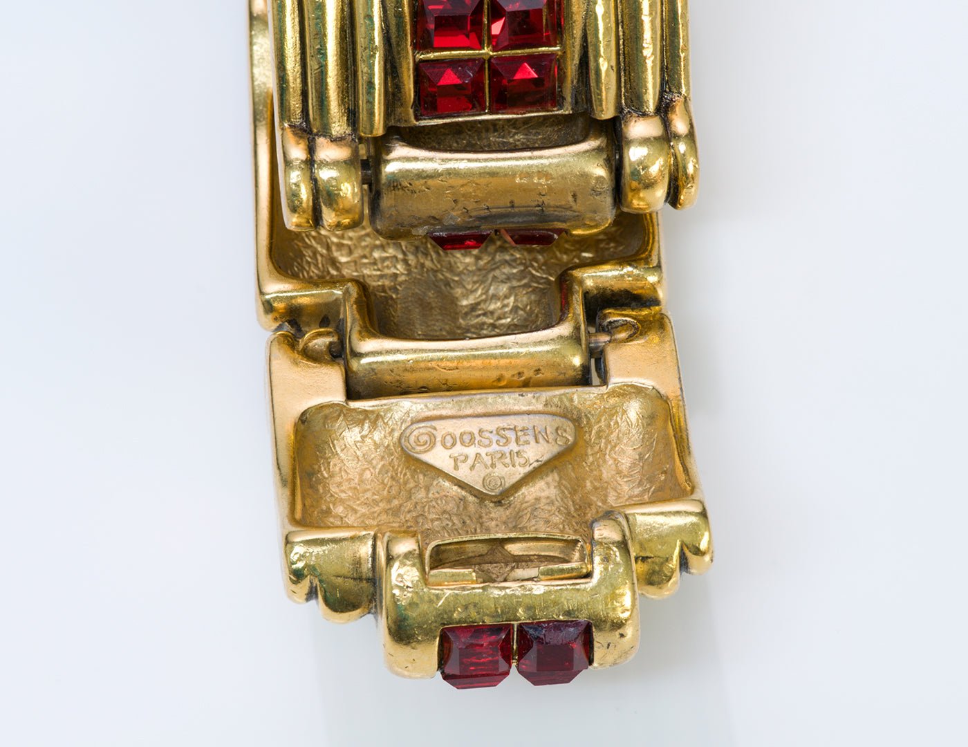 Robert Goossens Paris Red Crystal Chunky Bracelet