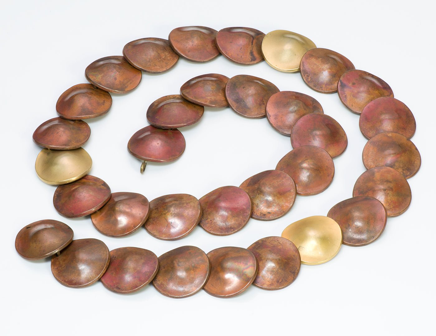 Robert Lee Morris Disc Copper Necklace Belt