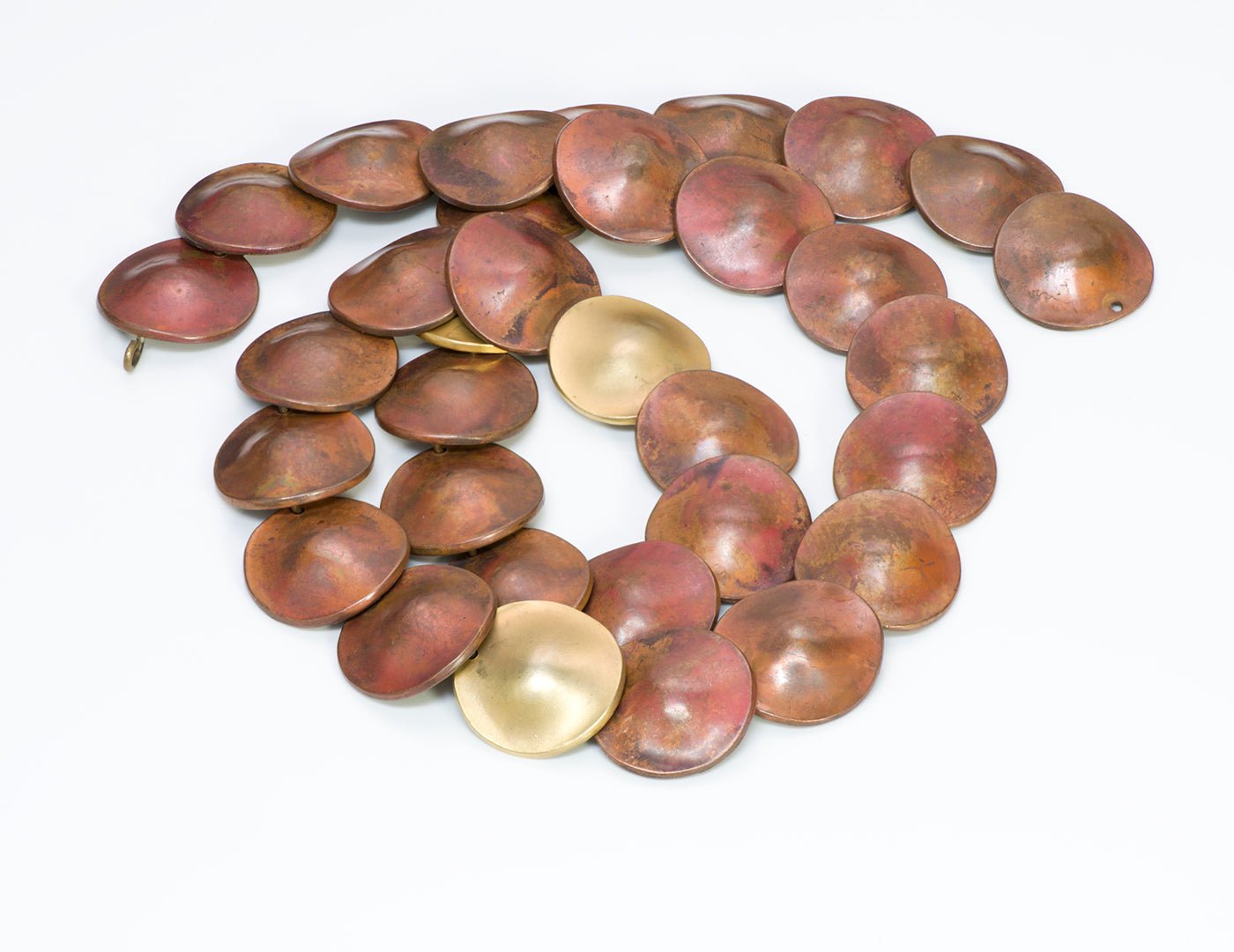 Robert Lee Morris Disc Copper Necklace Belt