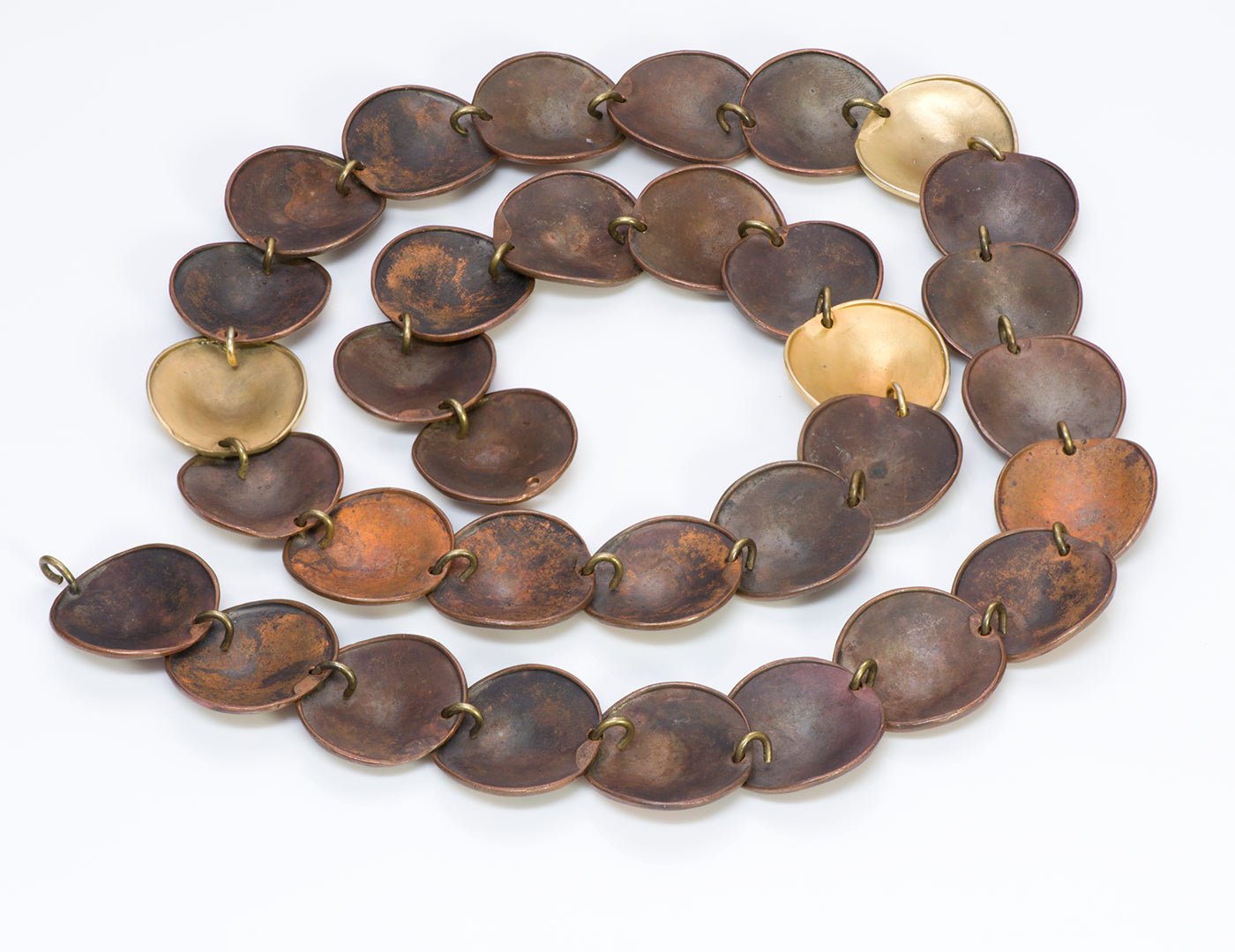 Robert Lee Morris Disc Copper Necklace Belt
