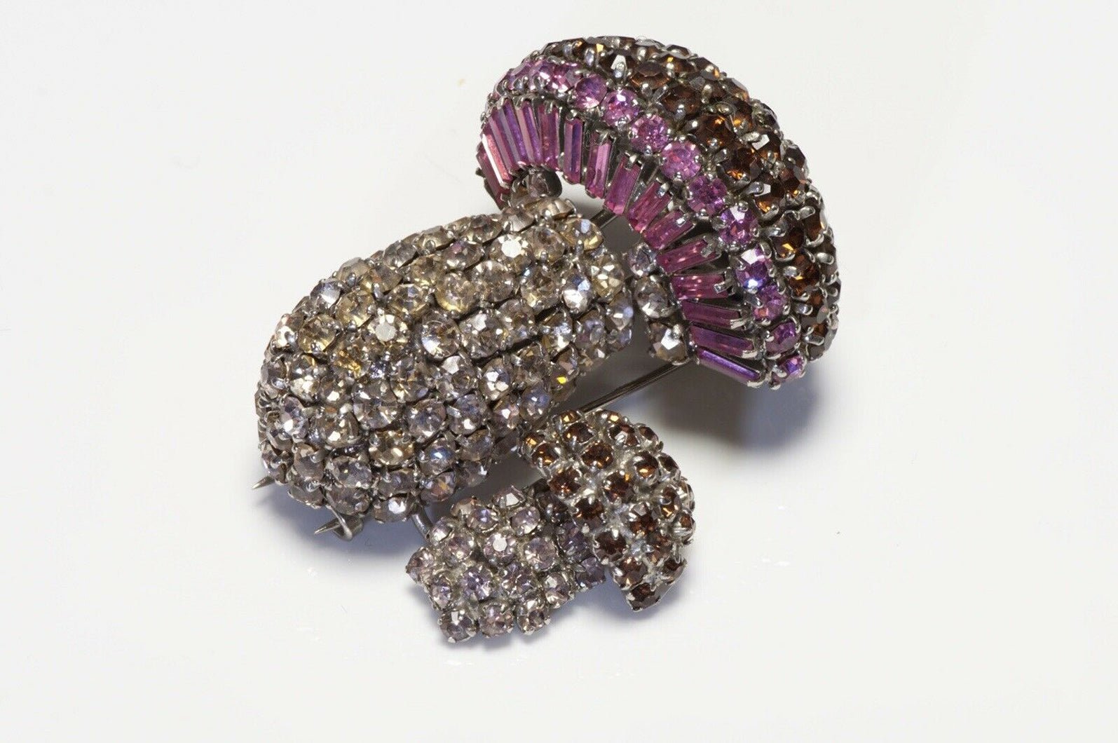 Roger Jean-Pierre DEPOSE 1950’s Crystal Mushroom Brooch