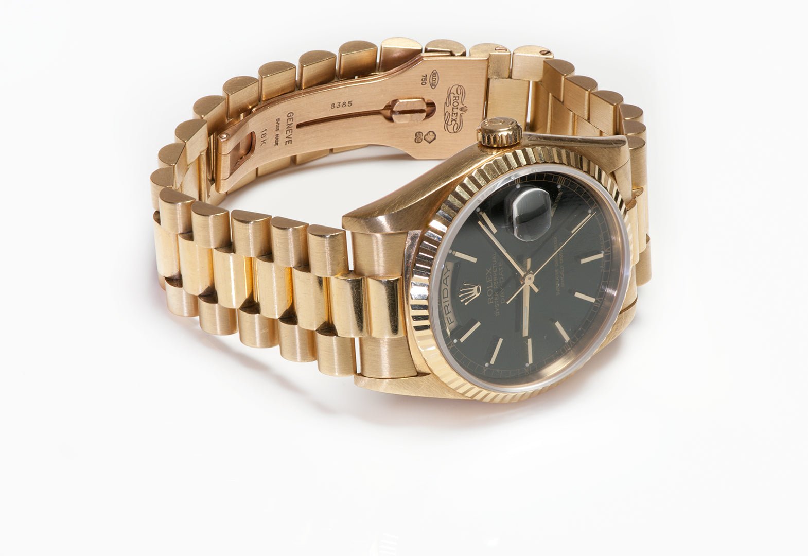 Rolex Oyster Perpetual Automatic 18K Yellow Gold Men's President Watch