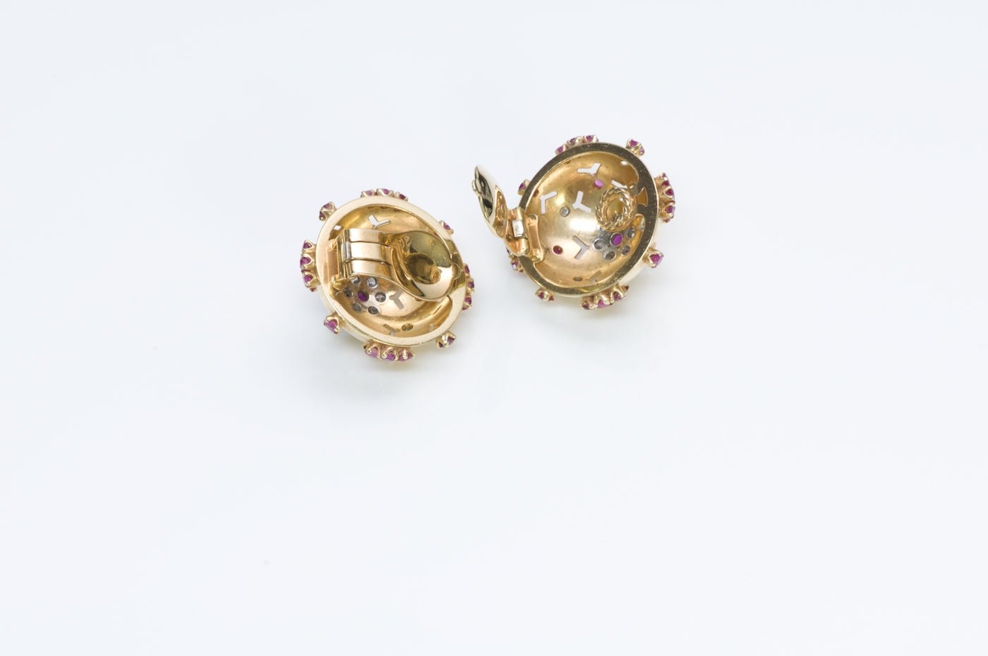 Ruby Diamond Earrings