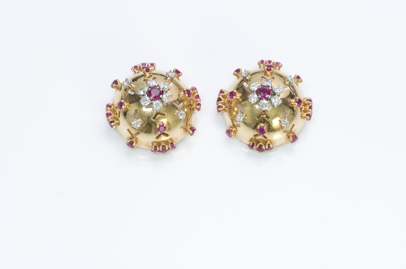 Ruby Diamond Earrings