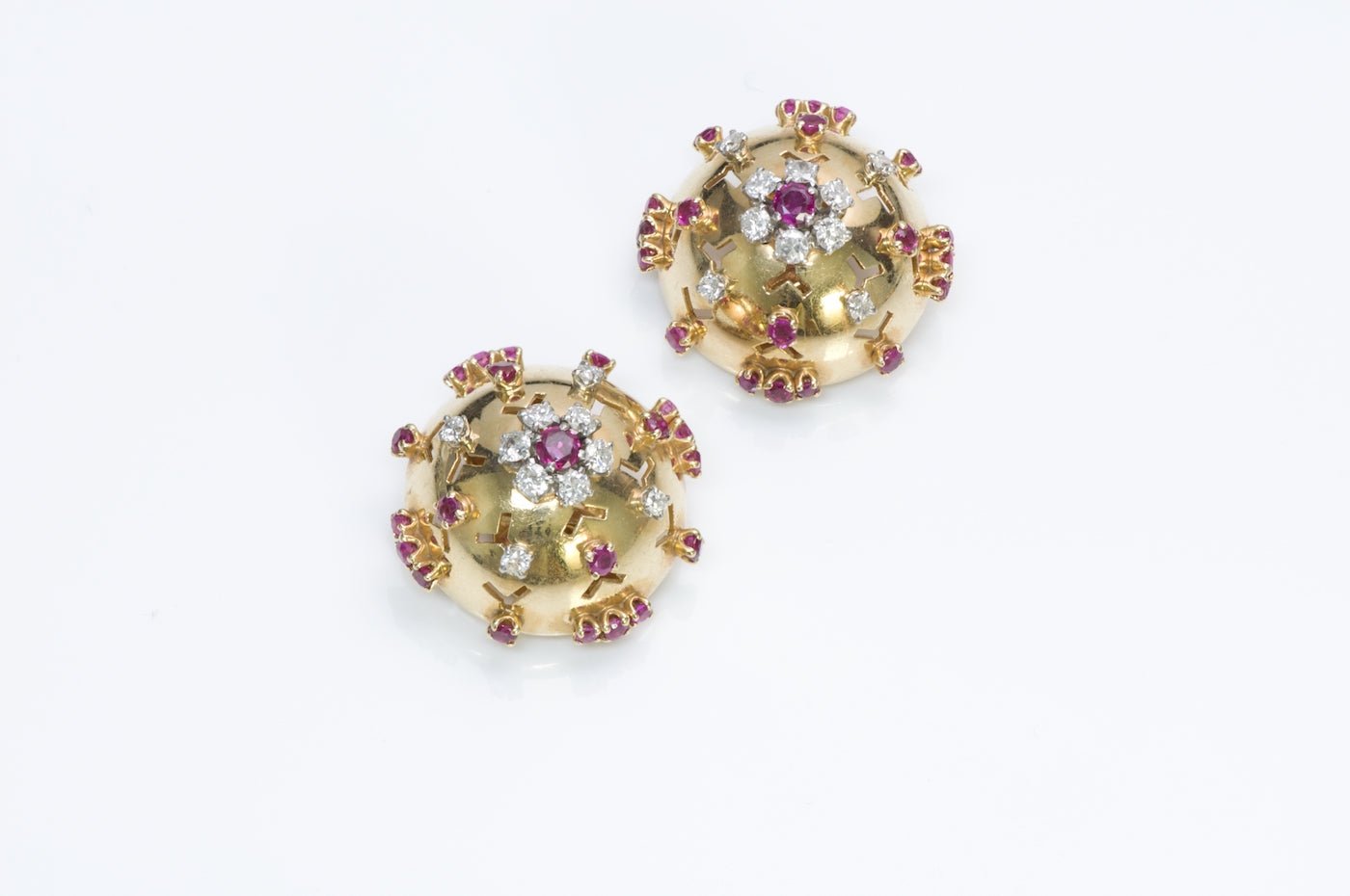 Ruby Diamond Earrings