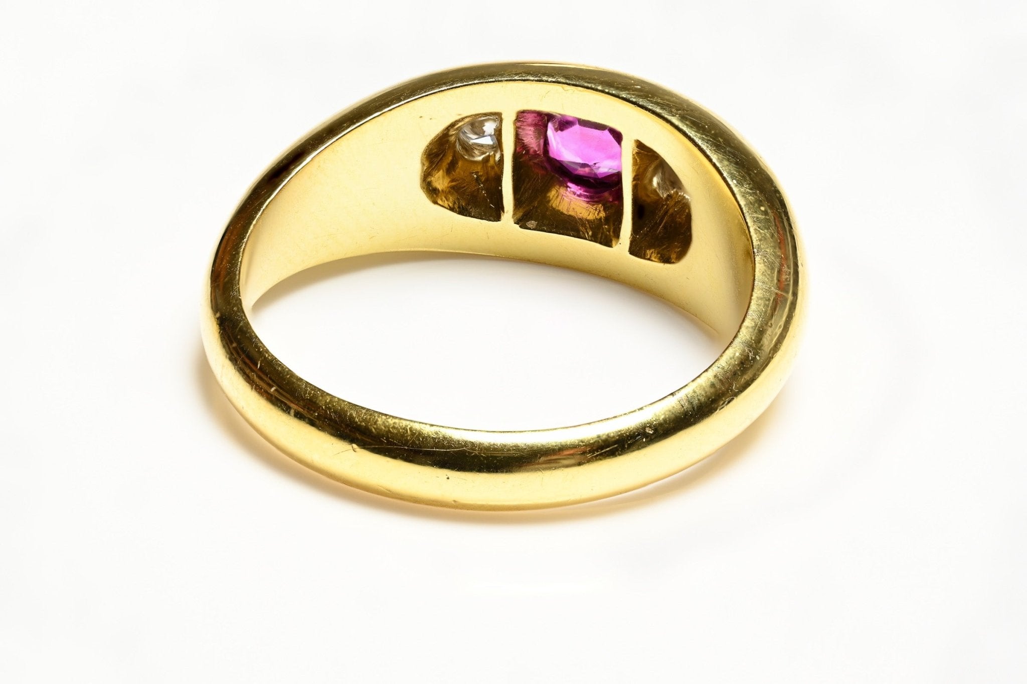 Ruby Diamond Gold Gypsy Ring