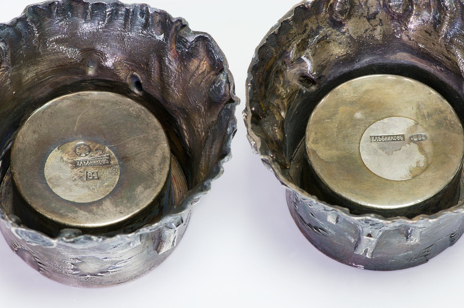 Russian Antique Ivan Petrowitsch Khlebnikov Silver Salts