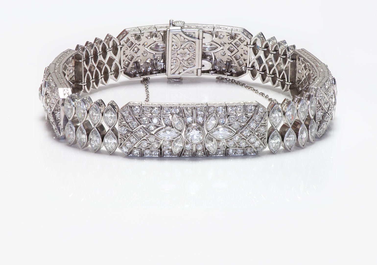 S. Kind & Sons Art Deco Platinum Diamond Bracelet