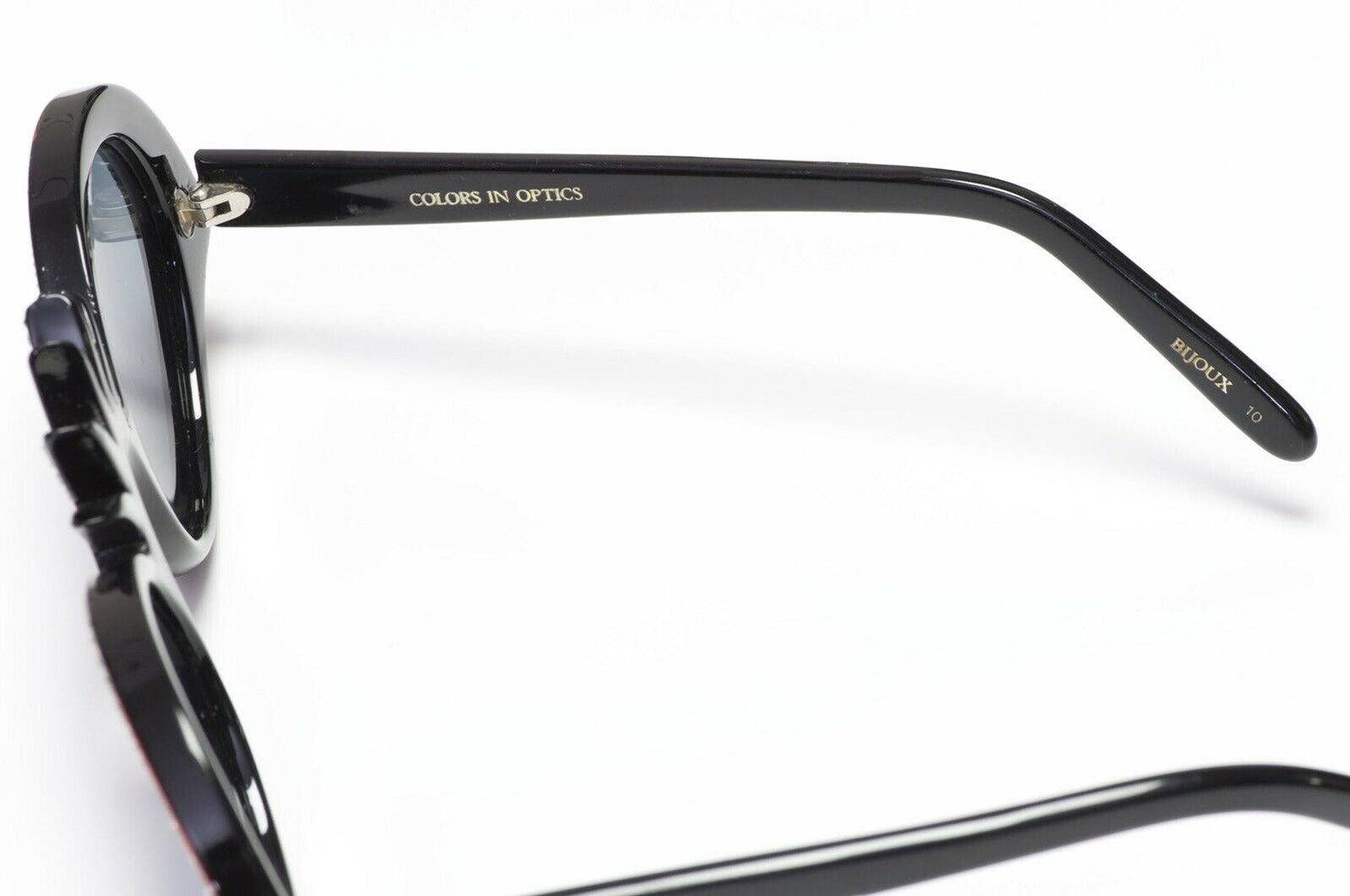 Sanford Hutton France Red Black Crystal Sunglasses