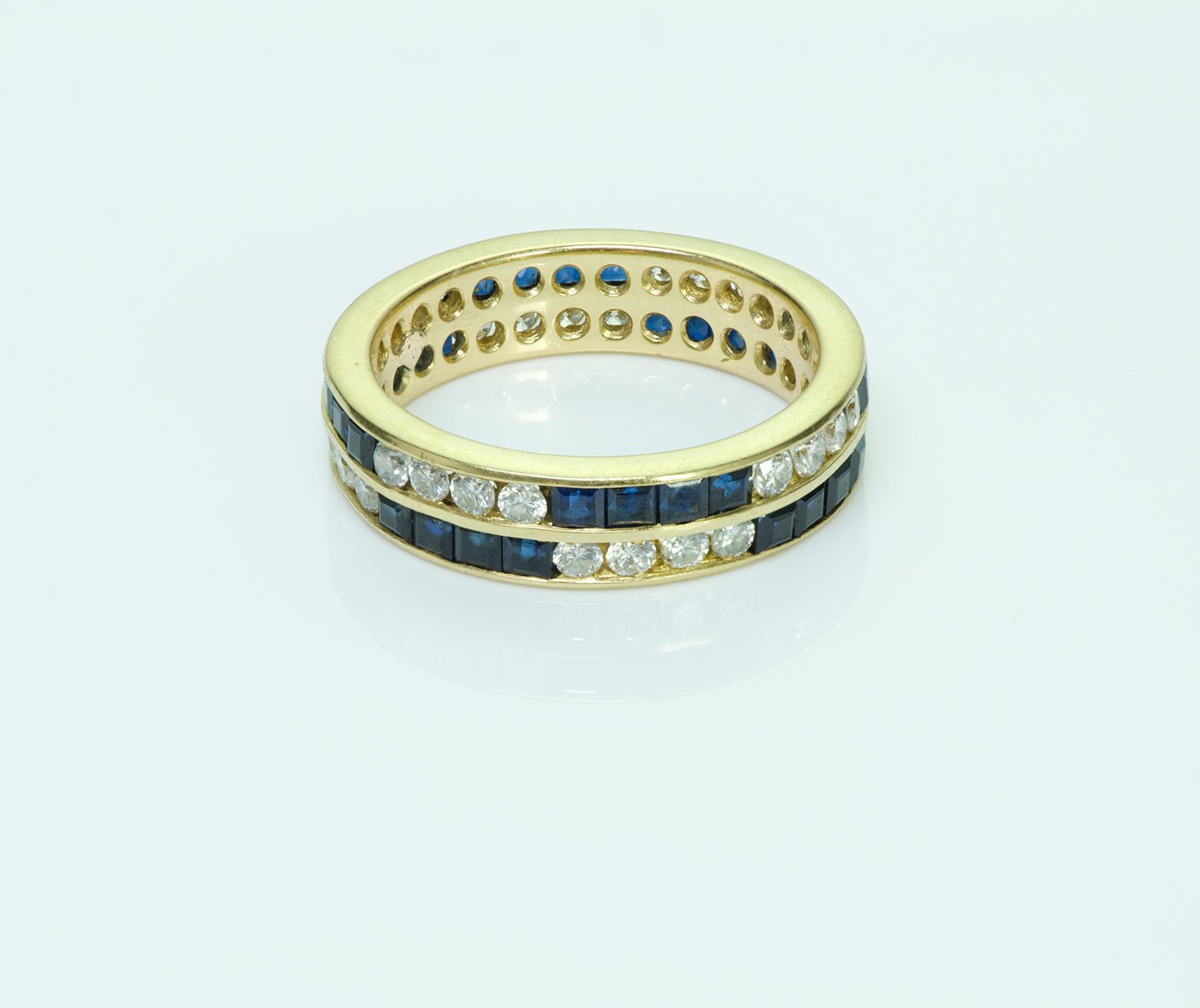 Sapphire Diamond Eternity Ring