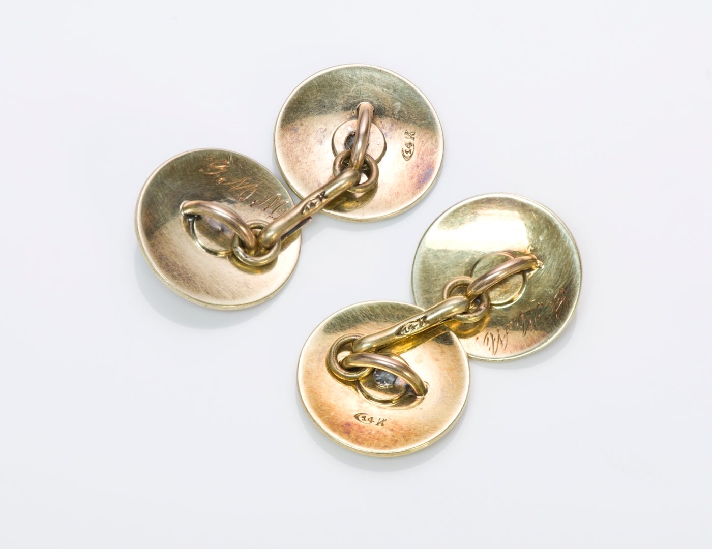 Sapphire & Diamond Gold Cufflinks