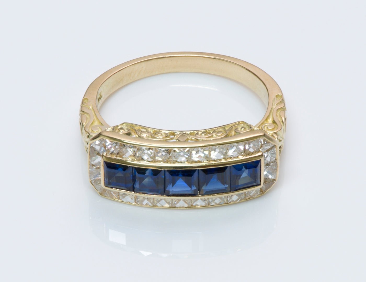 Sapphire & Diamond Gold Ring