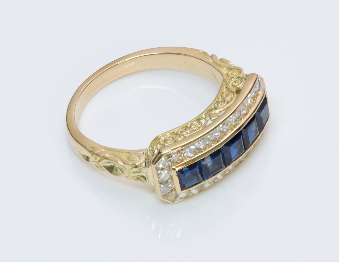 Sapphire & Diamond Gold Ring