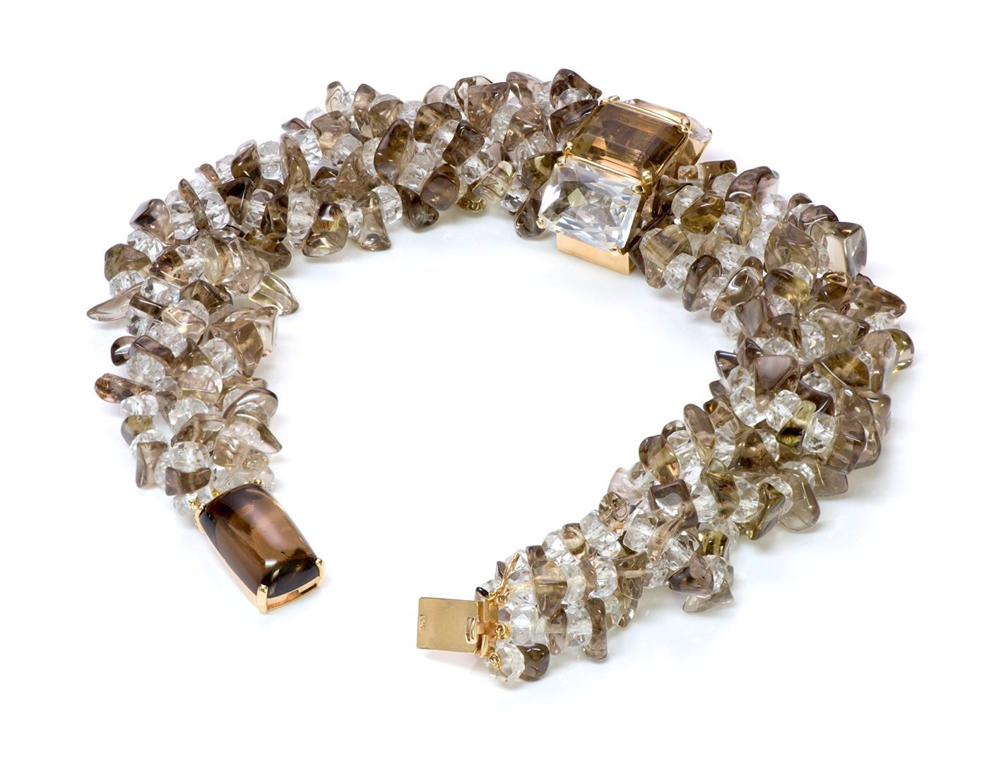 Seaman Schepps Citrine Bead Gold Necklace