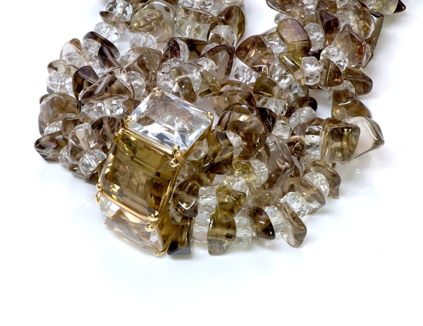 Seaman Schepps Citrine Bead Gold Necklace