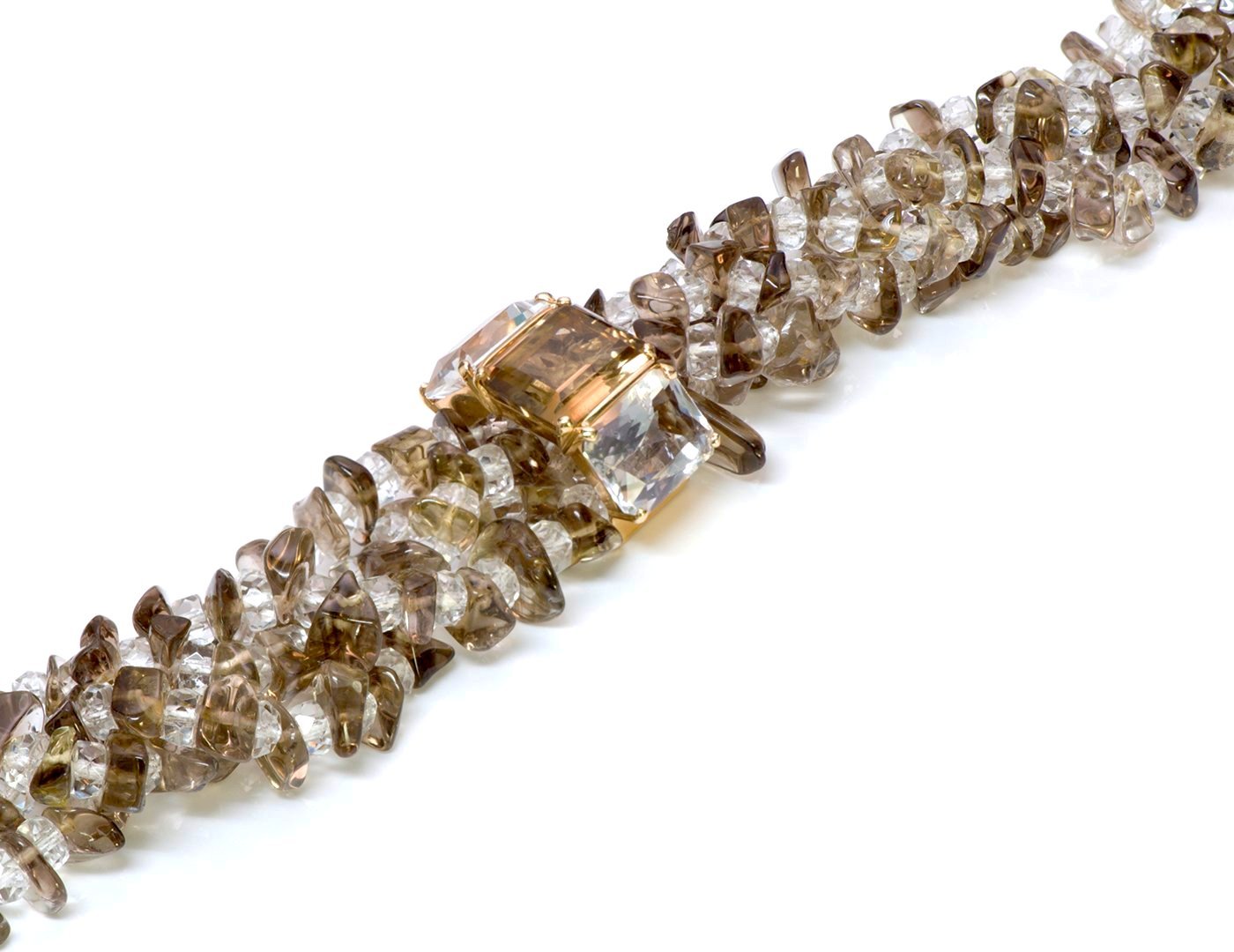 Seaman Schepps Citrine Bead Gold Necklace