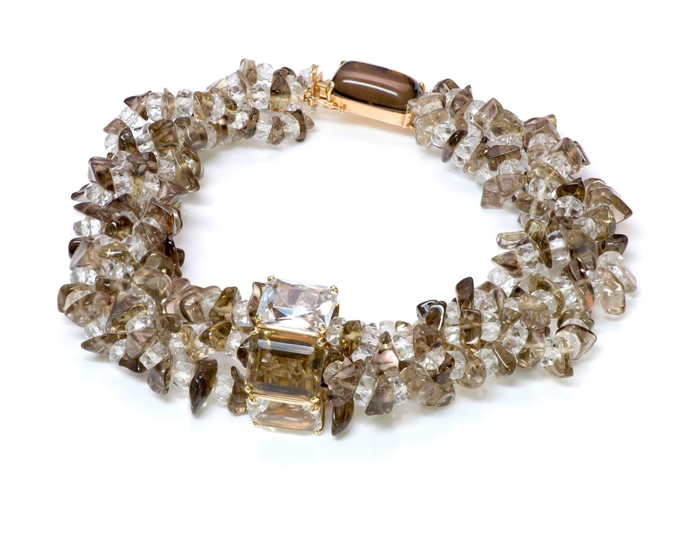 Seaman Schepps Citrine Bead Gold Necklace