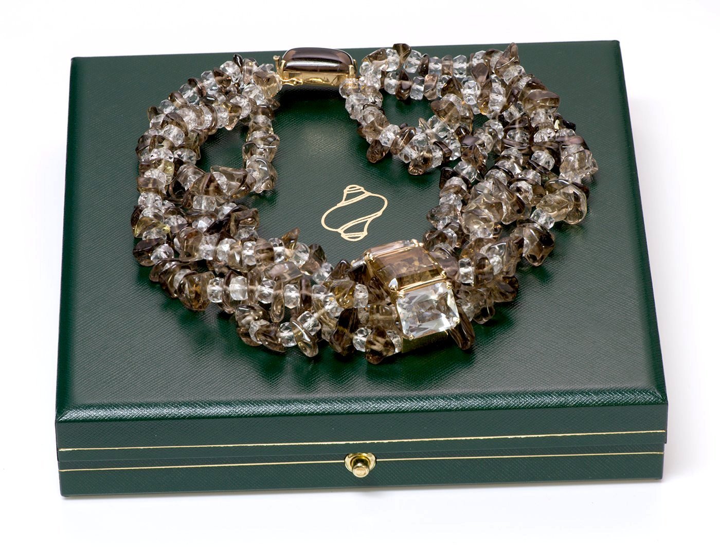 Seaman Schepps Citrine Bead Gold Necklace